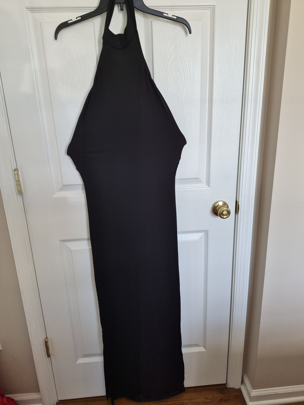 Roma Black Halter Maxi Dress